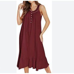 Izzy Toby Sleeveless Nightgown Womens Small Purple New
